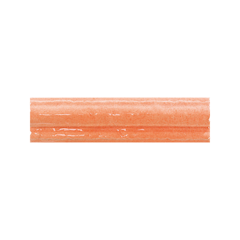 Moldura Vitta orange brillant 5X20 cm carrelage Effet Monocouleur