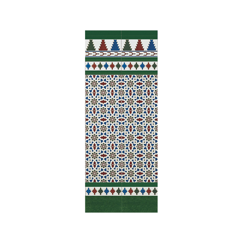 Alhambra multicouleur brillant 14X28 cm carrelage Effet Tuile andalouse