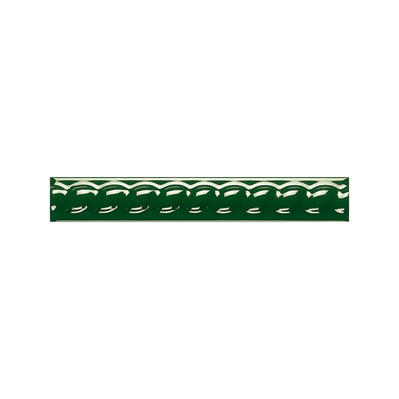 Cordon vert brillant 3X20 cm carrelage Effet Tuile andalouse