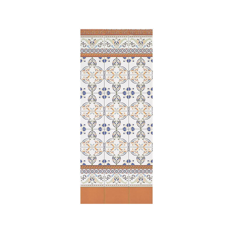 Cenefa C-24 multicouleur brillant 15X20 cm carrelage Effet Tuile andalouse