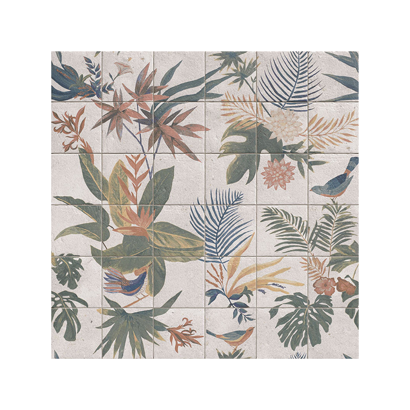 Mural Samui multicouleur mat 20X20 cm carrelage Effet Pierre