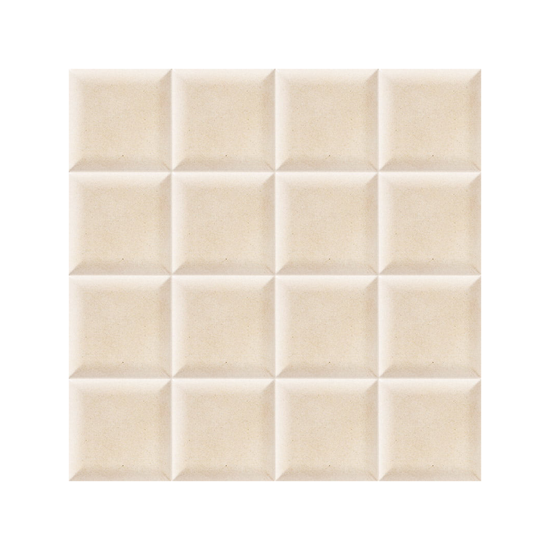 Bombato beige satiné 15X15 cm Effet 3D volume