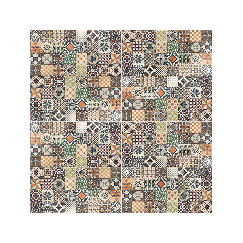 Décor Messina multicouleur brillant 15X30 cm carrelage Effet Craquelé