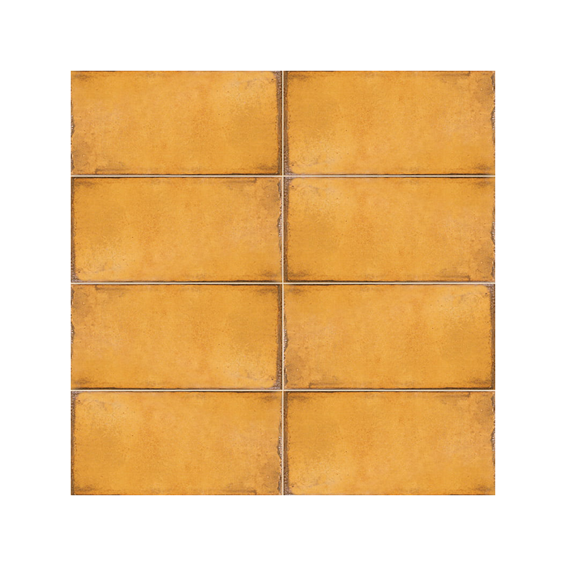 Catania ocre brillant 15X30 cm carrelage Effet Traditionnel