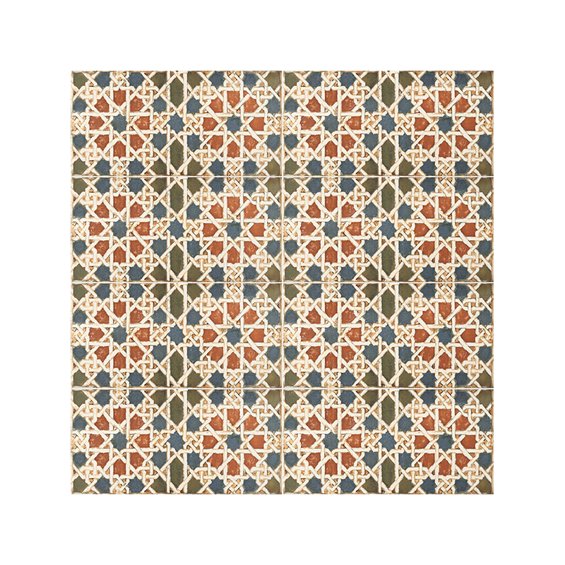 Décor Corcega multicouleur brillant 15X30 cm carrelage Effet Traditionnel