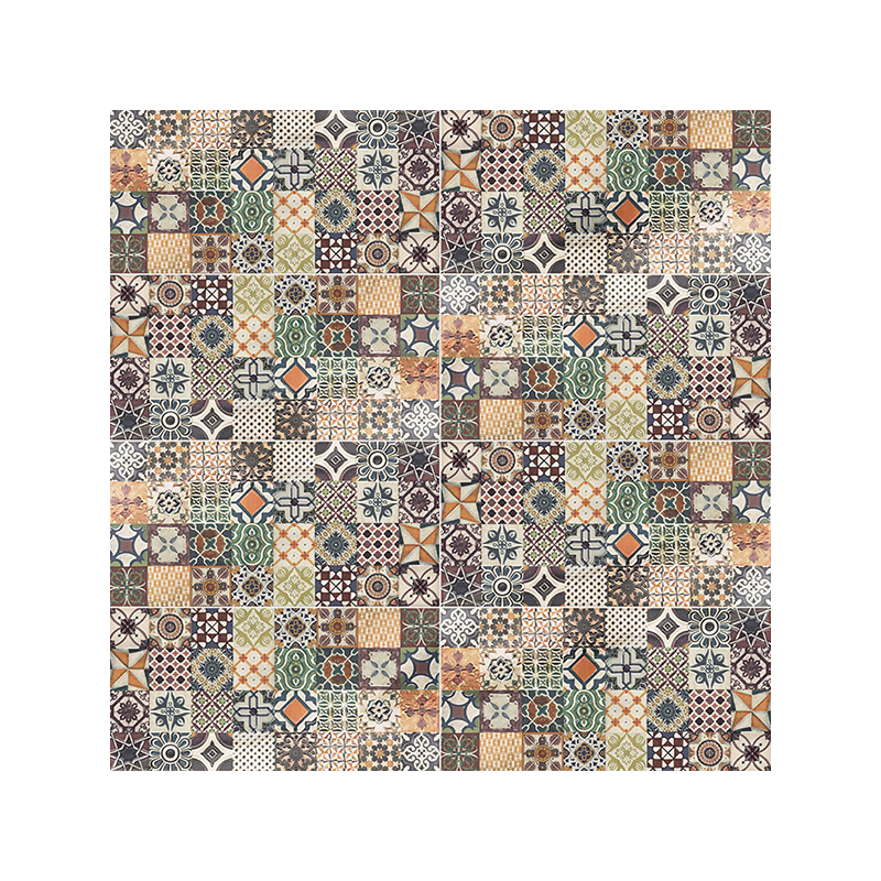 Décor Messina multicouleur brillant 15X30 cm carrelage Effet Traditionnel