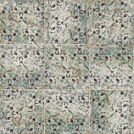 Décor Savona multicouleur satiné 20X20 cm carrelage Effet Thickness 9mm