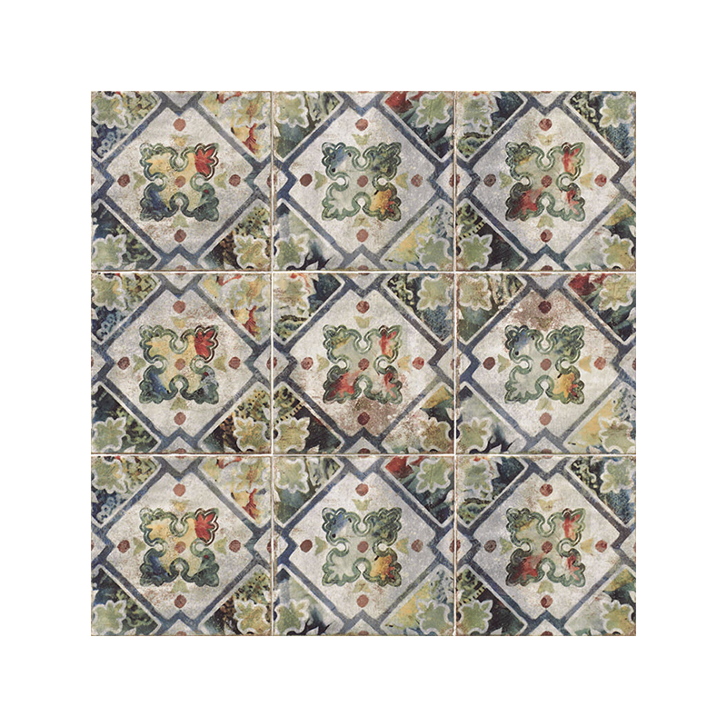 Décor Savona multicouleur satiné 20X20 cm carrelage Effet Traditionnel M-220