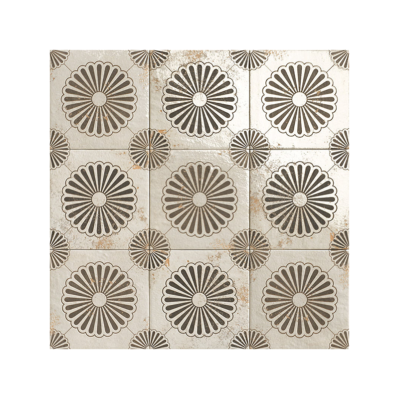 Décor Istambul 2 Meraki multicouleur mat 20X20 cm carrelage Effet Texture
