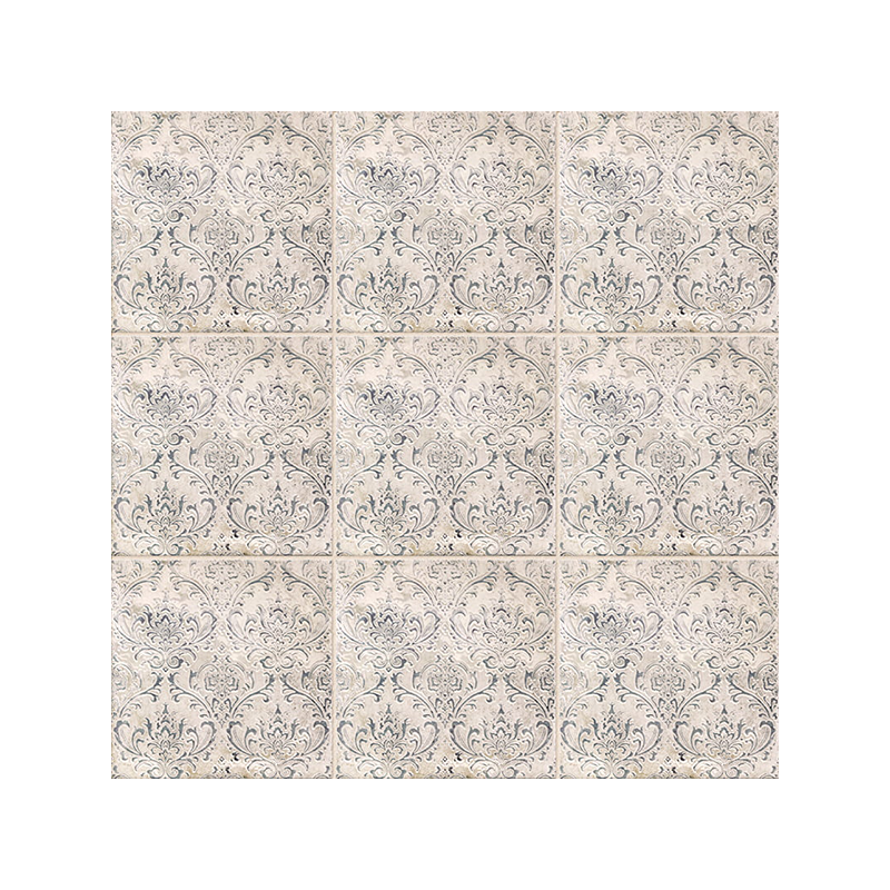 Décor Daman bleu brillant 20X20 cm carrelage Effet Pierre