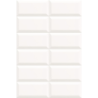 Plus Bissel blanc brillant 10X20 cm carrelage Effet Blanc & noir