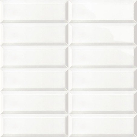 Solid white bissel blanc brillant 10X30 cm carrelage Effet Monocouleur