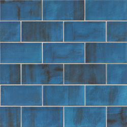 Verona 10 bleu brillant 10X20 cm carrelage Effet Thickness 9mm