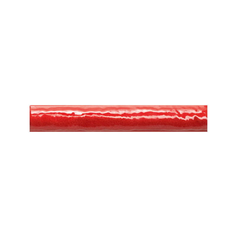 Torelo Vitta rouge brillant 3X20 cm carrelage Effet Traditionnel