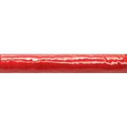 Torelo Vitta rouge brillant 3X20 cm carrelage Effet Blanc & noir