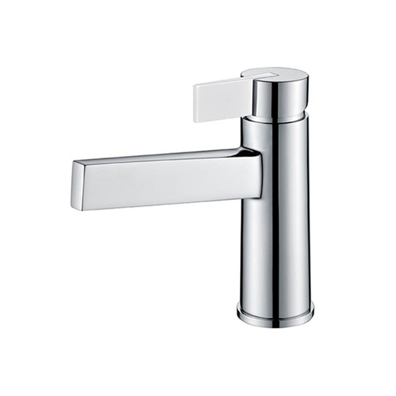 Imex mitigeur lavabo chrome / blanc mat série elba