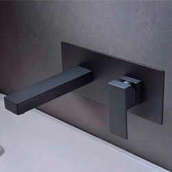 Imex robinet de lavabo encastrable noir mat série swiss