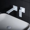 Imex robinet de lavabo encastrable série fiji blanc mat