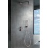 Imex set de douche thermostatique encastré série Line coloris gris mat et champagne