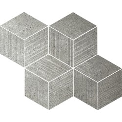 Flow Anthracite Mat 30X37 cm mosaic Effet Ciment
