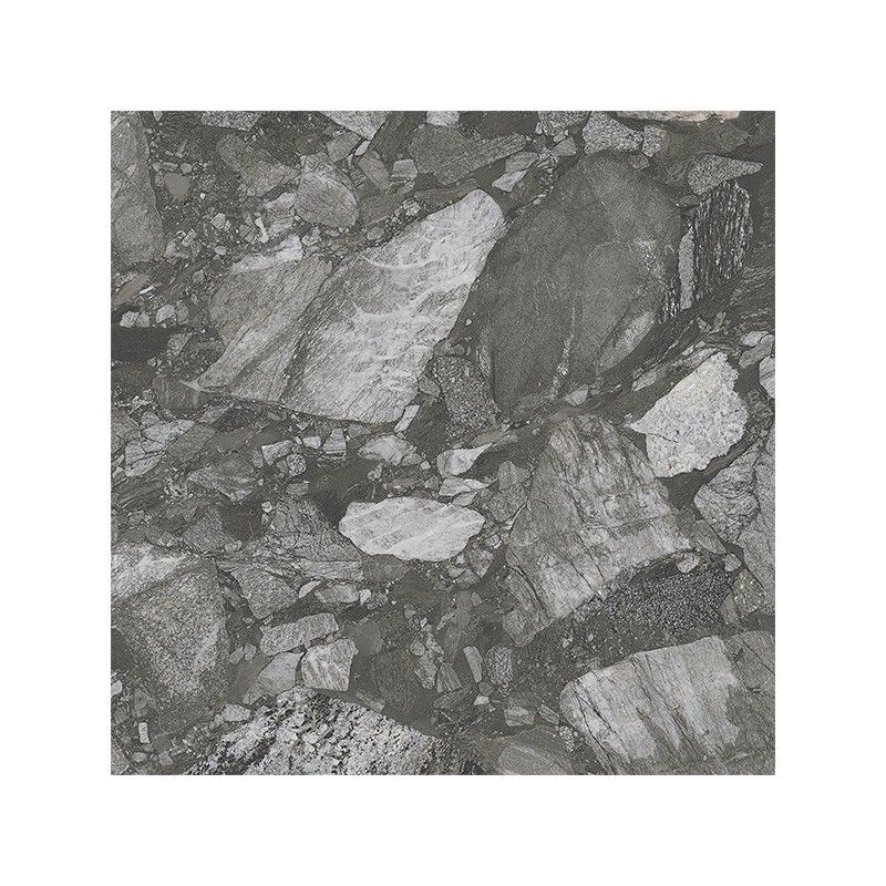 Stone River zwart Matt 75X75 cm tegel Steeneffect