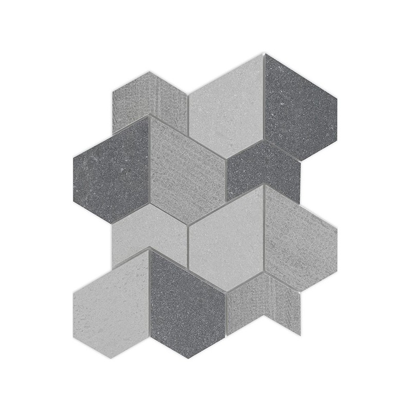 Tyndall Gris Mat 27X30 cm mosaic effet Pierre