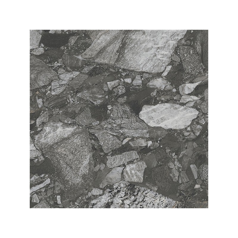 Stone River Noir Mat 59X59 cm carrelage Effet Pierre