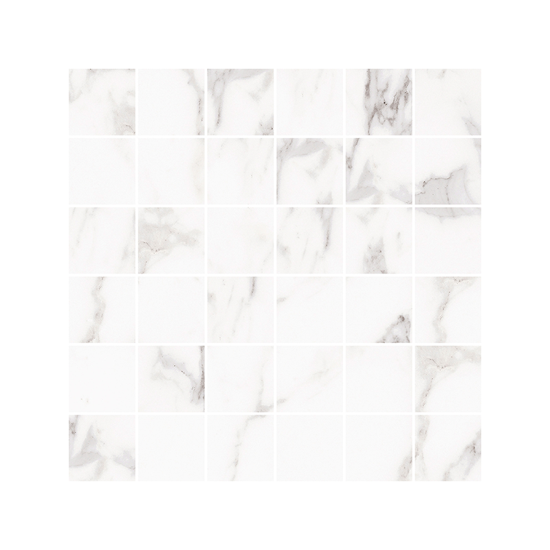 Mosaïque Malla Platina blanc brillant 30X30 cm Effet Marbre