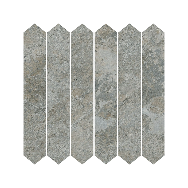 Mosaïque Ardesia Picket gris mat 29,7X29,7 cm Effet Pierre