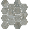 Mosaïque Ardesia hexagonale gris mat 28,3X26,5 cm Effet Pierre