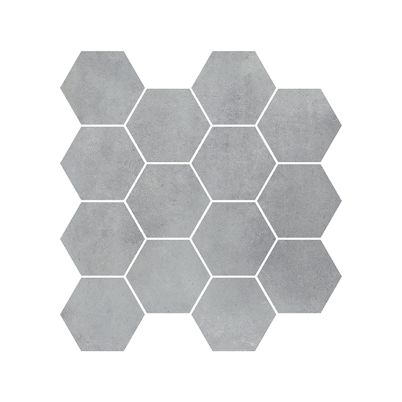 Mosaïque Madox hexagonale anthracite mat 28,3X26,5 cm Effet Ciment