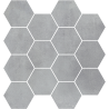 Mosaïque Madox hexagonale anthracite mat 28,3X26,5 cm Effet Ciment