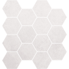 Mosaïque Madox hexagonale blanc mat 28,3X26,5 cm Effet Ciment