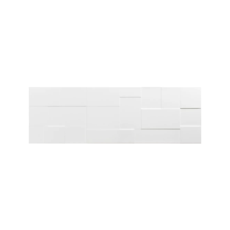 Cerro blanc brillant 30X90 cm carrelage Effet Monocouleur