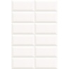 Plus Bissel blanc brillant 10X20 cm carrelage Effet Biseauté