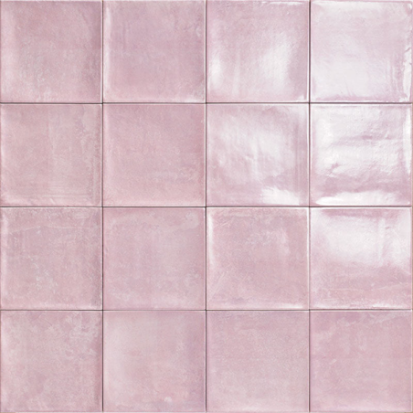 Nazari rose brillant 15X15 cm carrelage Effet Ciment