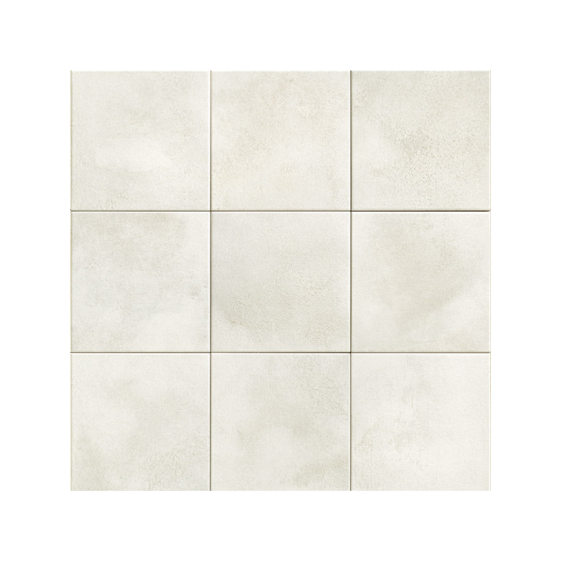 Tikida blanc mat 20X20 cm carrelage Effet Ciment